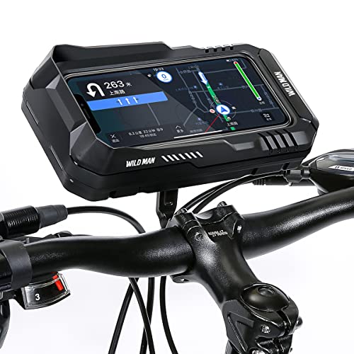 WILD MAN 360° Rotation Quick Release Bike Phone Holder Type Bike Handlebar Bag with Touch Screen for Motorcycle Road Bike MTB Mountain Bicycle Cycling (Black,FK1)