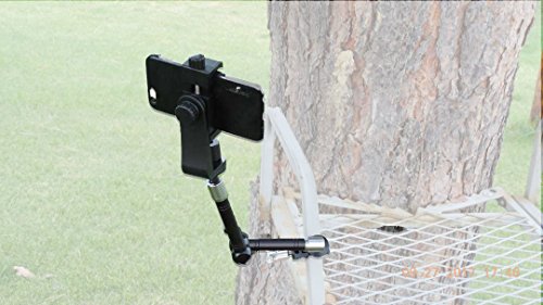 Universal Smartphone and Action Camera Mount for Small Diameter Tubing (3/4" to 1.5") – Machined Aluminum Holder with Quick-Adjust Arm for Outdoor, ATV, UTV, Boats, and Tree Stands