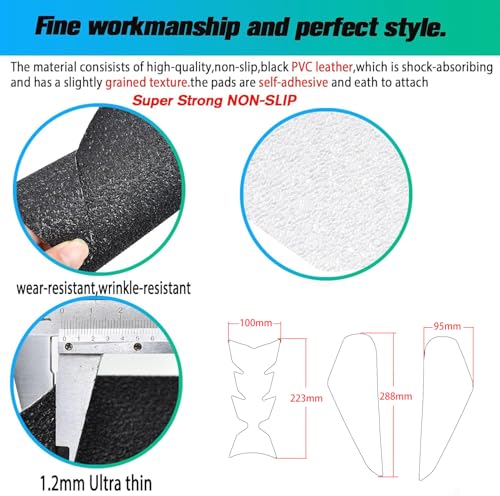 Accessories Compatible with KA&WA&SA&KI NINJA500 Ninja 500 Z500 Z500 2023 2024 2025 Side Fuel Tank Pads Protector Stickers Decal Gas Knee Grip Traction Pad Side Sticker (Clear) - color: Clear