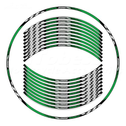 CBR 17 inch Wheel Rim Stickers Decals Tape Compatible with CBR600RR 2003-2025 F5 Motorcycle Reflective Rim Tapes Sticker Stripe (Green) - color: Green