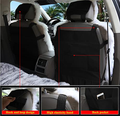 Winter Warm Authentic Australia Sheepskin Car Seat Cover Luxury Long Wool Front Seat Cover Fits Most Car, Truck, SUV, or Van (Pink) - color: Pink