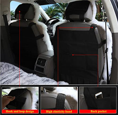 Winter Warm Authentic Australia Sheepskin Car Seat Cover Luxury Long Wool Front Seat Cover Fits Most Car, Truck, SUV, or Van (Beige) - color: Beige