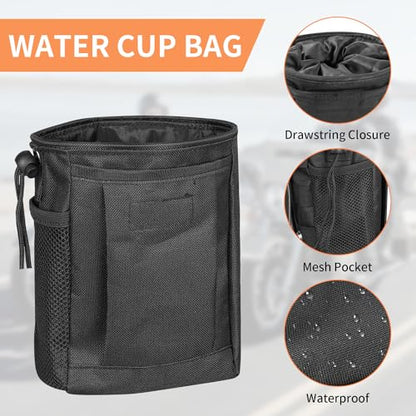 AUFER Highway Crash Bar Cover Soft Lowers Chaps Leg Warmer bag With Tactical Military Water Bottle Pouch Compatible With For Harley Touring Street Glide Road King Road Glide Electra Glide 1980-2024 - size: Engine Guard Cover + Water Cup Bag