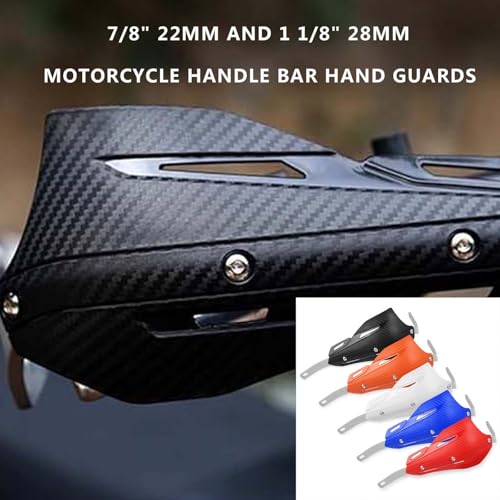 7/8" 22mm and 1 1/8" 28mm Handguard Motorcycle Handlebar Brake Lever Protection Hand Guards Replacement for Motorbike ATV Motocross Supermoto Racing Dirt Pit BIK(Black) - color: Black