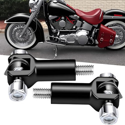 Passenger Foot Peg Support Mount Clevis Kit Compatible With Harley Davidson Softail 2000-2006 (Black) - color: Black