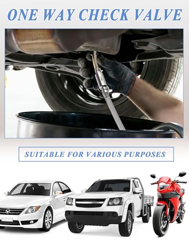 Brake Bleeder Hose Kit, Brake Fluid Bleeder Kit with 2 PCS Brake Bleeder Hose One Way Check Valve, Versatile Break Bleeder Kit for Car Motorbike Bike