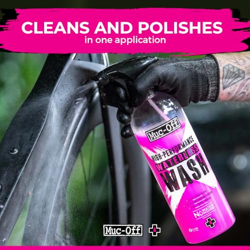 Muc-Off Waterless Wash 750 ml & Bio Drivetrain Cleaner 500ml Bundle | High-Performance Bike Cleaning Kit | Spray & Wipe Bike Cleaner + Fast-Acting Biodegradable Degreaser - size: 42.26 Fl Oz (Pack of 2)