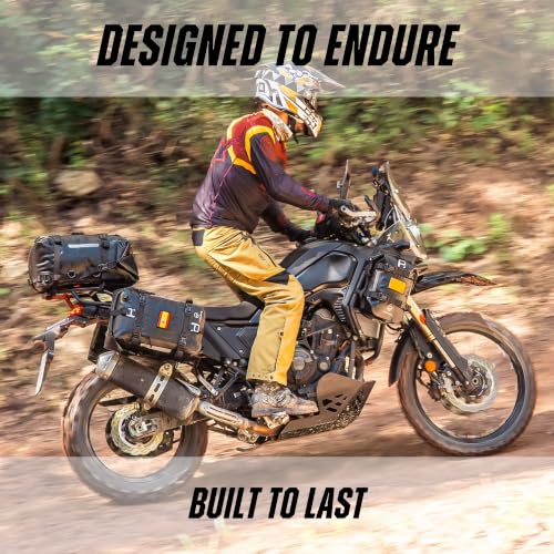 Odinsberg 15L 100% Waterproof Motorcycle Tail Bag – All in one Dry Bag Saddlebag Pannier Backpack Luggage for Sissy Bar Rear Rack and Seat for Motorcycle Dirt Bike Bag ATV ADV - size: 15L/M