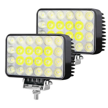 2-Pack 72W LED Work Light 12V 24V Fog Light, 9000LM Spot Flood Combo Beam IP67 Waterproof Offroad Led Pods for Truck Tractor ATV SUV Boat Mower Excavator