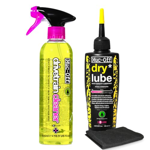 Muc-Off Bio Drivetrain Cleaner | Effective Biodegradable Bicycle Chain Cleaner and Degreaser Spray | Suitable for All Types of Bike - size: 10.48 Fl Oz (Pack of 2)