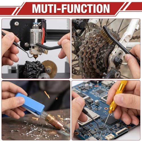 WLLHYF Carburetor Cleaning Kit 10 Cleaning Needles 13 Stainless Steel Wires | Professional Nylon Brushes for Motorcycle Lawnmower ATV Chainsaw Welder Carb Spray