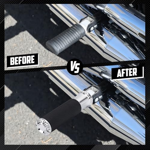 Rear Passenger Footpegs Motorcycle Foot Pegs Footrest Fit for 2020-later LiveWire 2018-later SoftailBreakout FXBRS Deluxe FLSTNSE models (Chrome Bracket) - color: Chrome Bracket