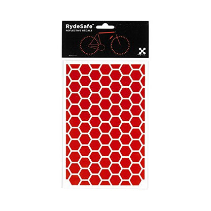 RydeSafe Reflective Decals - Hexagon Kit - Large - color: Red