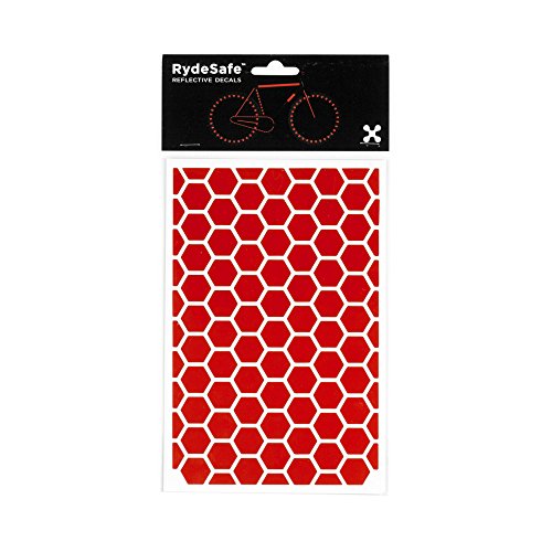 RydeSafe Reflective Decals - Hexagon Kit - Large - color: Red