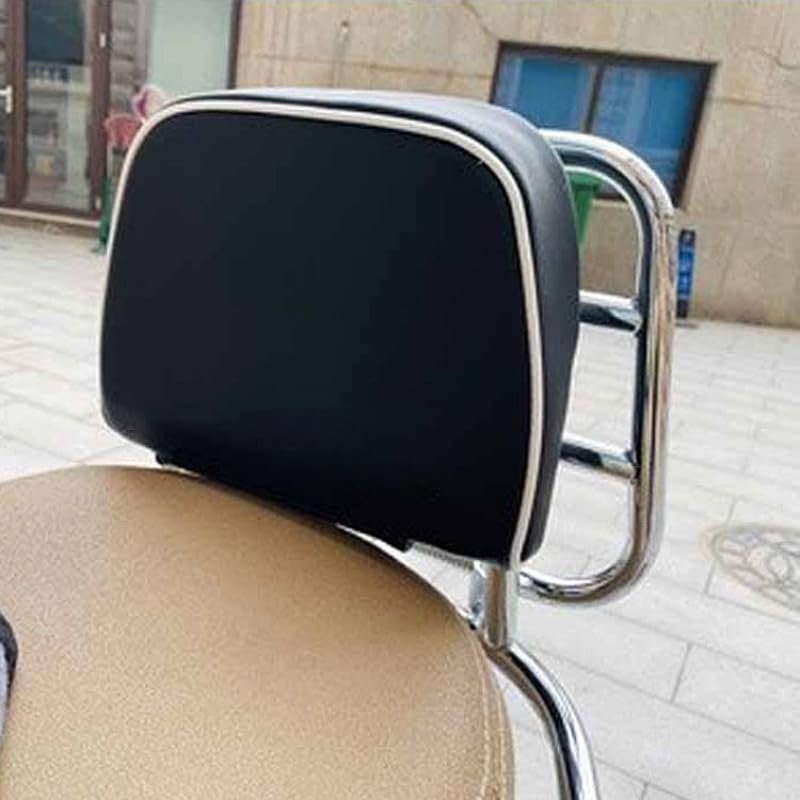 Motorcycle Passenger Backrest Pad Compatible with Vespa GTS300 GTV Primavera Sprint 150 Rear Shelf Backrest Bag Luggage Rack Backrest Pad Backrest Pad Rear Backrest Cushion (White) - color: White