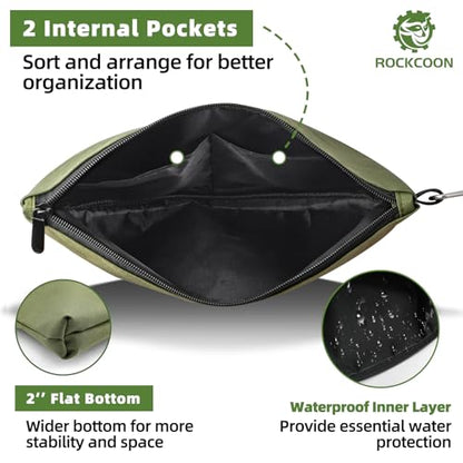3 Pack Zipper Pouch, Multipurpose Waterproof Tool Bag with Liner Pocket, Durable Heavy Duty Small Organizer Pouch for Tools, Electronics, Cosmetics, and Office Supplies