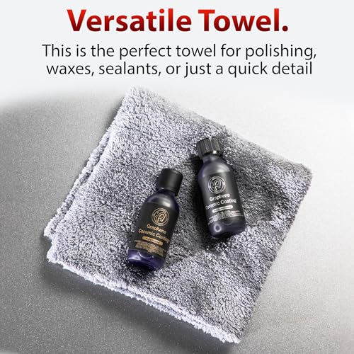 Adam's Borderless Grey Microfiber Towel (6pk) - Premium Ultra Soft Car Detailng Towel Cloths, 480gsm - Safe for Car Wash, Home Cleaning & Pet Drying Cloths (16 Inch x 16 Inch) - size: Pack of 6