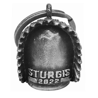 Dream Apparel Motorcycle Bell Guardian Angel Drive Away Gremlin, Biker Bell for Men Women Rider Riding, Good Luck Gift - color: Native W/ Words Sturgis 2022
