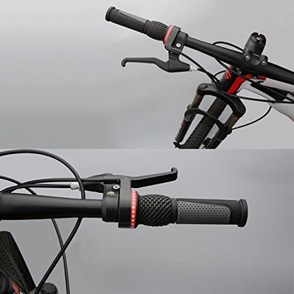 TOPCABIN Bike Handlebar Grips,Short Mini Bicycle Handlebar Grips Two-Color Rubber Bike Grips Fit Many Standard Bikes 2PCS 90MM Length - color: Black + Grey - 90mm