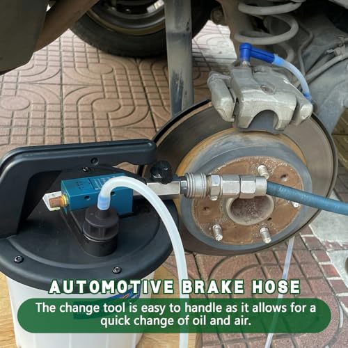 Brake Fluid Bleeder Hose, Brake Fluid Bleeder Kit, 6.56 Ft Car Brake Bleeding Hose Oil Fluid Extractor Tool with Adapter, Replacement Tube for Car Motorcycle Braking System Repair Tool (2M) - color: 2M