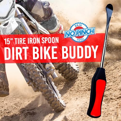 BAJA NO PINCH 15 inch Steel Tire Spoon | Lever Iron Tool Kit | Professional Tire Changing Tool for Enduro Motocross | Motorcycle | Dirt Bike | Easy-to-Use Tire Repair Tool | Dirt Bike Tire Spoons - size: 15 Inch Tire Spoon