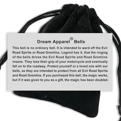 Dream Apparel Motorcycle Bell Guardian Angel Drive Away Gremlin, Biker Bell for Men Women Rider Riding, Good Luck Gift - color: Eagle Head With Green Eyes