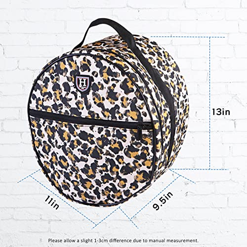 Harrison Howard Equestrian Motorcycle Riding Waterproof Helmet Bag Helmet Case Storage Carring Bag - color: Classic Leopard