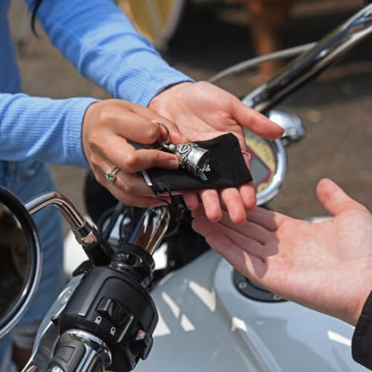 Guardian Bell Second Amendment Protects Good Luck Bell w/Keyring & Black Velvet Gift Bag | Motorcycle Bell | Lead-Free Pewter | Made in USA - color: Second Amendment Protects