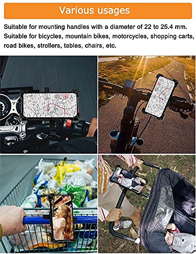 2025 Upgraded Bike Phone Mount, Easy Install and Quick Release Bicycle - Motorcycle Handlebar Phone Mount Holder, Bike Phone Holder for iPhone and More 4.7-6.8 inch Cell Phone - size: Handlebar