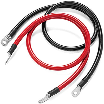Spartan Power Battery Cable 20 Foot 1/0 Gauge AWG Wire Set 5/16" M8 - color: 1/0 AWG-SET-5/16", size: 20-FT