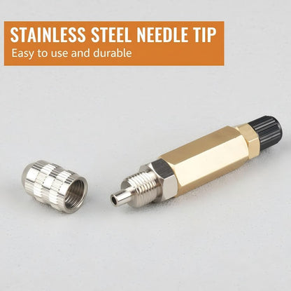 Nitrogen Needle Valve Kit with 4PCS Needle Head Schrader Adapter Shock Absorber Charging Tool Compatible with RZR's Arctic Cat Fox KYB Ohlins Snowmobile UTV Self-Sealing Valve Refill Accessory