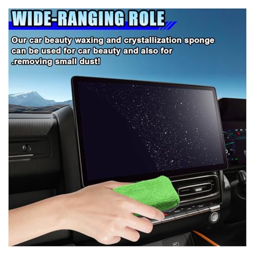 12PCS Ceramic Coating Applicator Sponge, 4.13'' x 1.84'' Microfiber Car Detailing Applicator Pads, Rectangular Car Foam Cleaning Pad, Auto Polishing Pad for Wax, Paint, Sealant (Green) - color: Green