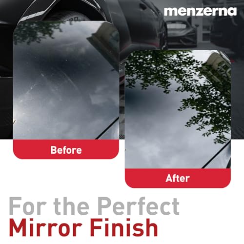 menzerna 3.5 Inch 2X Premium Polishing Pads Finish I High Shine Finishing Buffer Pad I Body Repair Buffing & Polishing I with Safety Edge, Velcro Attachment I Washable & Long Lasting - style: Finish Cut Pad