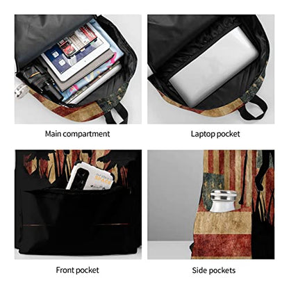American Flag Tree Backpack Bookbag Laptop Backpacks Multipurpose Daypack for Boys Girls School Men Women Travel Hiking - color: American Flag