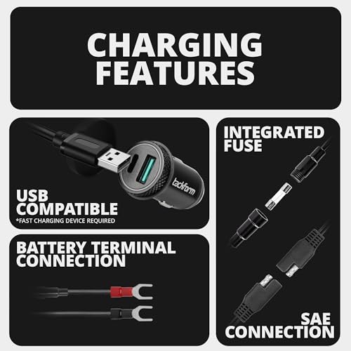Tackform Aluminum Chrome Motorcycle Perch/Brake/Clutch Reservoir Adventure Phone Mount - Vibration Dampening and Wireless Charging | 3.5” Arm | Compatible with Harley-Davidson, Gold Wing, More - color: Chrome
