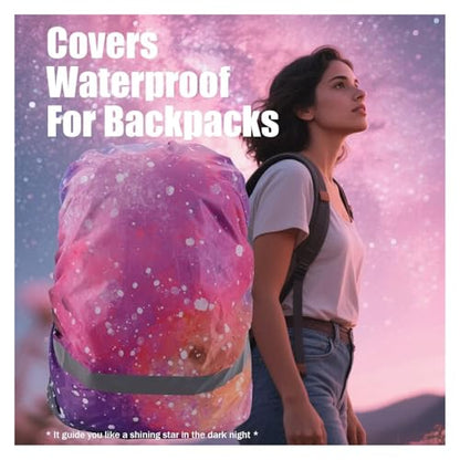 Backpack Rain Cover Women's Bag Covers Waterproof Backpacks 15L-55L Reflective Schoolbag Rain Cover for Night Safety Protection - color: Black04-M(30-40L)