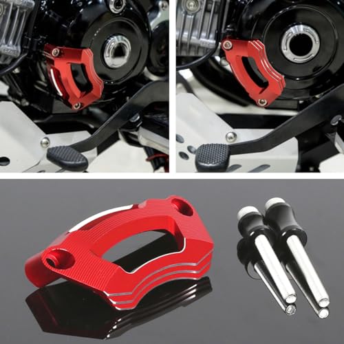 Monkey 125 Engine Stator Crash Guard Compatible with Monkey125 Dax125 Grom125,Cross Cub 110,Ducks125,CT125 Trail 125,Super Cub C125,Super Cab 110 2022-2024 CNC 3D Motorcycle Engine Protector (Red) - color: Red