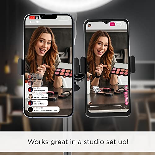 ENCASED Dual Bike Phone Mount, Adjustable Phone Holder for 2 Cellphones, Universal fit for Bicycle/Motorcycle/Electric Bike for iPhone and Android Phones