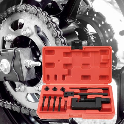 Windance 13Pcs Chain Breaker Tools Chrome Vanadium Steel Chain Removal Cutter Riveter Kit, #35 420 428 520 525 528 530 630 Repair Tool for Motorcycle ATV Dirt Bike Scooter Bicycle Tractor