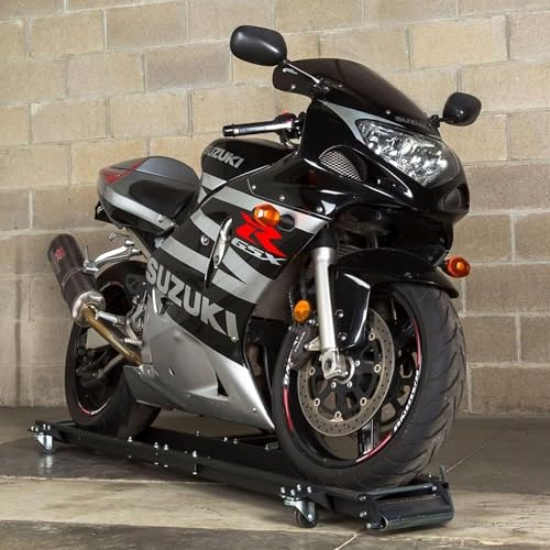 Black Widow Motorcycle Dolly Steel 1,250 lb. Weight Capacity Adjustable Kickstand Caster Wheels