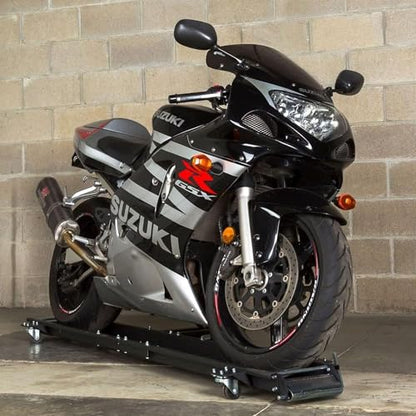 Black Widow Motorcycle Dolly Steel 1,250 lb. Weight Capacity Adjustable Kickstand Caster Wheels