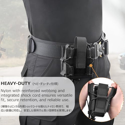 Azarxis Tactical Mini Belt Pouches, Multi-Purpose Small Battery Case Compact Utility EDC Card Slot Holder Waist Bags Military Molle Pack Sundries Storage Pack - color: #02 Black - Style B