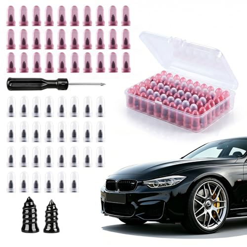 60 Pcs Tire Plugs Screw Type, Professional Grade Emergency Tire Screw Plug Repair Kit with Screwdriver, Ideal Tire Plug Kit for Car, Truck, Motorcycle and Bicycle Flat Quick Tire Fix - size: 60PCS