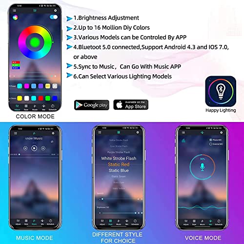 4 Pods Rock Lights for Trucks, RGB APP Control Music Mode Multilcolor Waterproof High Bright LED UTV ATV RZR Underglow kit - size: 4 Pods