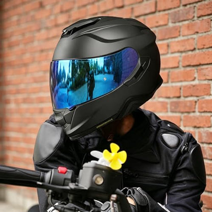 GT Air Visor Repalcement for GT Air 2, Outer Face Helmet Shield Compatible with CNS-1/Neotec/TC-5/TC-9 Accessories (Chrome Blue) - color: Chrome Blue
