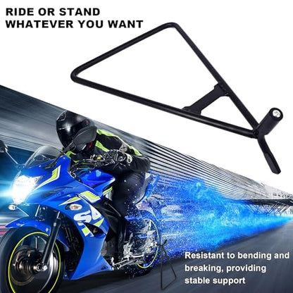 KVAEY Motorcycle Triangle Stand, Heavy Duty Dirt Bike Triangle Kickstand Side Stand, Universal Rustproof Motorcycle Triangle Kickstand for Rear Wheel, Motorcycle Accessories