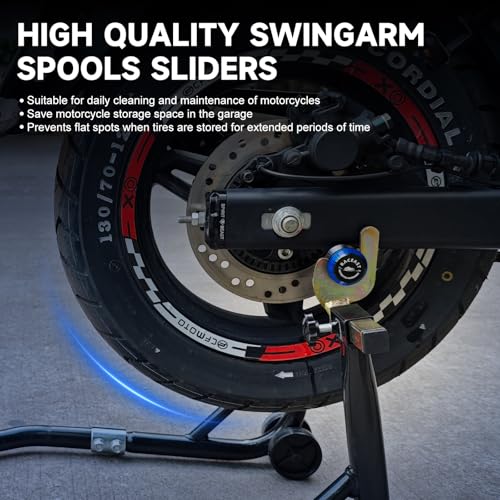 M6 Swing Arm Spool Sliders Universal CNC 6MM Rear Swingarm Sliders Stand Compatible With R7 YZF R1 R3 R6 R6S YZF600R FZ1 FZ6 FZ6R FZ8 FJ09 FZ09 FZ10 MT09 MT10 (Blue - M6) - color: Blue - M6