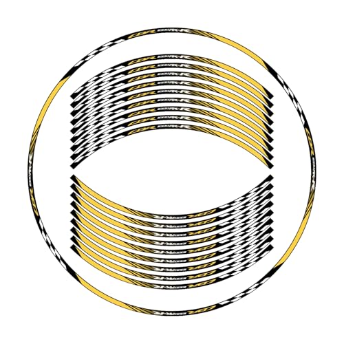 CBR 17 inch Wheel Rim Stickers Decals Tape Compatible with CBR1000RR-R 2004-2025 Motorcycle Reflective Rim Tapes Sticker Stripe(Ceep Yellow) - color: Ceep Yellow