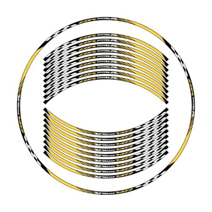 CBR 17 inch Wheel Rim Stickers Decals Tape Compatible with CBR1000RR-R 2004-2025 Motorcycle Reflective Rim Tapes Sticker Stripe(Ceep Yellow) - color: Ceep Yellow