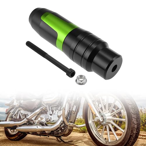 Frame Slider Anti-Crash Protector for Motorcycles 14.1 cm Aluminum Alloy Front Fork Wheel Fall Protection Guard Green 1 Pcs - color: Green